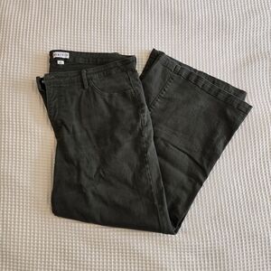 Ava & Viv Women's Wide Leg Dark Green Jeans